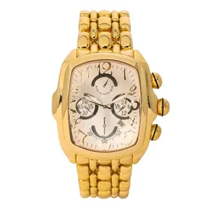 Men's 43mm Tonneau Watch – Quartz Movement Metal Band