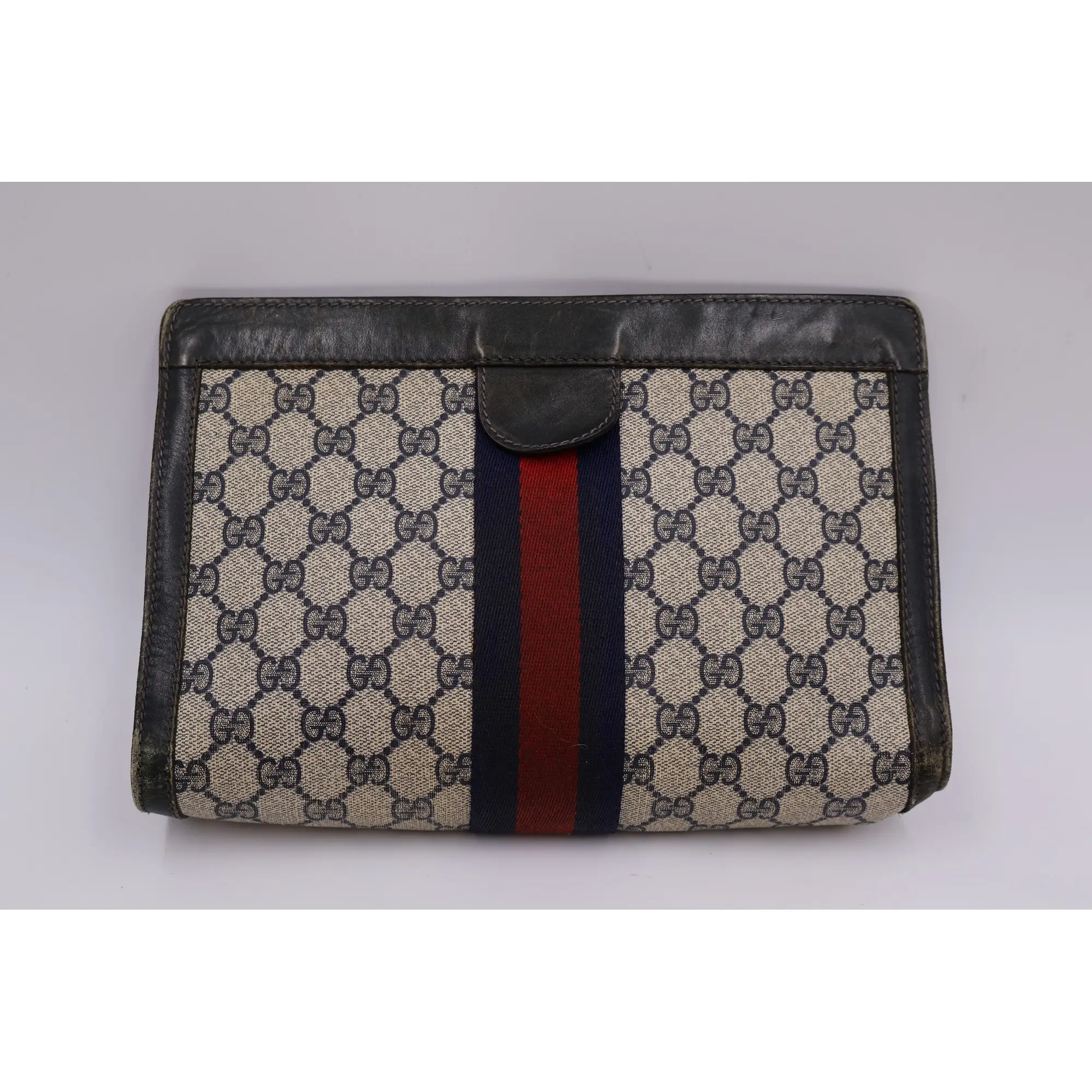 Pre-owned GUCCI canvas Shoulder Bags GG Supreme Web Clutch Bag (4900000158618)