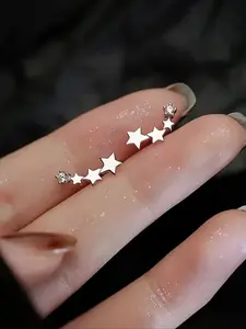 Star Water Drill Earrings for Women, Star Shape Design, Perfect for Daily Wear, Weddings, Parties, Elegant Jewelry Accessory, Trendy Fashion Statement, Elegant Minimalist Earrings