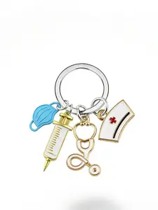 Nurse Doctor Mask Keychain, Emergency Personnel Key Ring, Perfect Gift for Nurses, Medical Accessories, Practical and Stylish