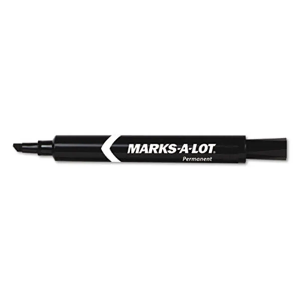 Marks-A-Lot Permanent Markers, 12-Pack Black Large Chisel Tip Markers - Bold, High Visibility, Low Odor, Rub-Resistant, Smear-Resistant for DIY Projects, Crafting
