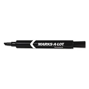 Marks-A-Lot  Permanent Marker Large Chisel Tip Black Dozen