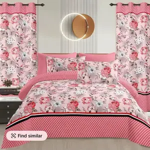 Bedsheets, 100% Cotton Soft Breathable Bedding Set for Queen Size Beds, Wrinkle-Resistant Easy-Care Linens