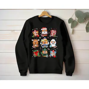 Christmas Chicken Nuggets Sweatshirt, Chicken Christmas Sweater, Christmas Sweatshirt, 90s Retro Christmas , Happy Meal Boo Bucket