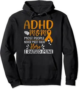 ADHD Awareness Ribbon Design for Autism Awareness Day Pullover Hoodie - Tomasleza Shop 81B0BNDX9QWV