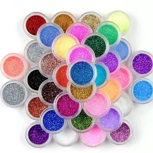 45-Color Cosmetic Makeup Eyeshadow Palette, Glitter Dust Pigment Set for Nail Art