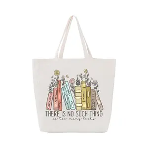 Book Lover Canvas Tote Bag, Cute Reading Quote Tote for Bookworms Aesthetic Library Everyday Bag
