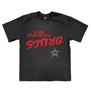 Travis Scott Drugs Tee Black