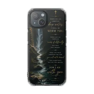 Psalm 23 Waterfall Bible Verse phone case | Phone Case