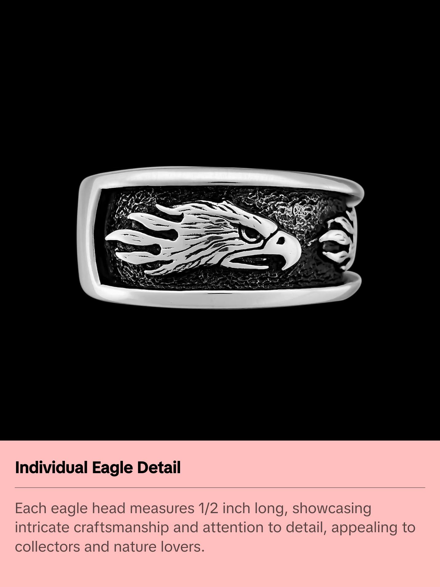 Sterling Silver Freedom Eagle Ring