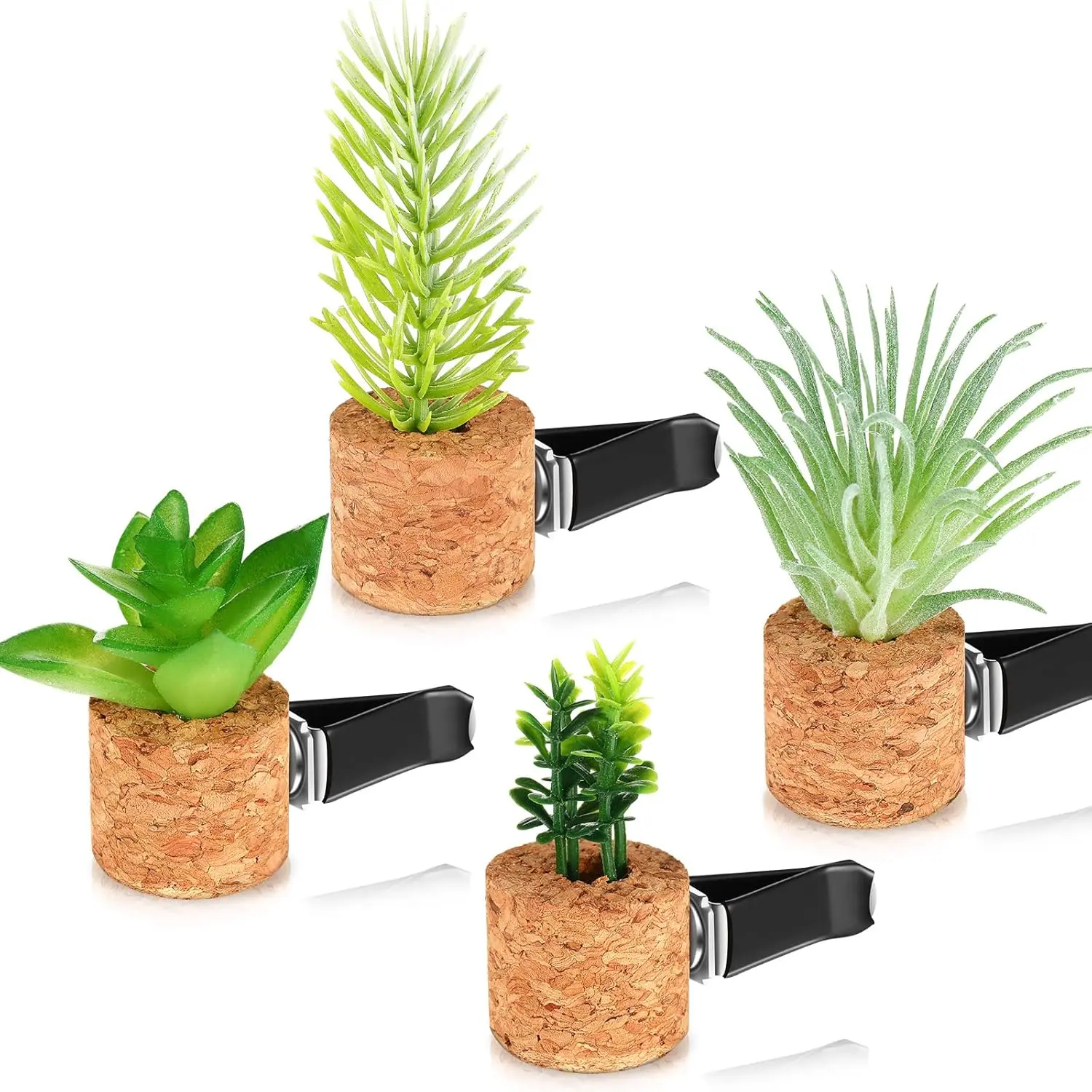 Pcs Succulent Air Vent Clip Car Accessories Cute Plant Green Decoration Boho Car Accessories Gift Air Freshener for Women Girl Man Father Mini Artificial Plant for Interior Clips Diffuser