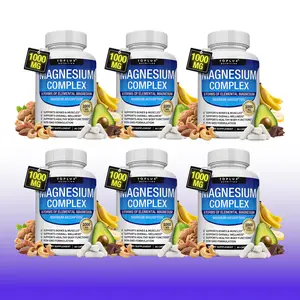1/3/6/10 Bottles Magnesium Complex, 8-in-1 Magnesium Supplement, 90 Vegan Capsules Each, USA Made