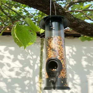Outdoor Bird Feeder Hanging Automatic Bird Feeder PVC Metal Plastic Bird Feeder