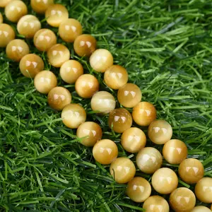 golden tiger eye strand tiger eye string crystal strand crystal string tiger eye bracelets crystal bracelets crystal DIY accossery crystal beads tiger eye bead crystal gift crystal daily