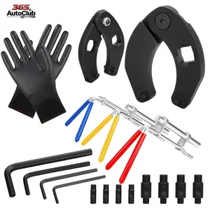 3 Pack Hydraulic Seal Installation Tools, 1266 Adjustable Gland Nut Wrench, 7463 Small Universal Gland Wrench, Suitable for Farm & Construction Equipment, Heavy Duty Mechanical Repair Hand Tools