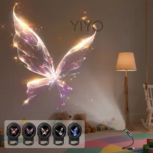 Dream Crystal Butterfly USB Projector Lamp for Indoor Lighting, LED Decorative Light for Holiday Parties & Birthday Gifts, Versatile Atmosphere Lighting
