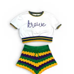 Mardi Gras  crochet shorts Womenswear bottoms Mardi Gras shorts