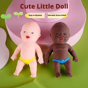 Natasha Stress Relief Doll Sand Filled Squeeze Toy Slow Rebound Palm Size Squishy Doll for Anxiety and Pressure Relief