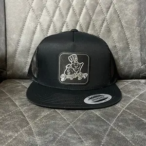All black dough boy, yupoong 6006 hat