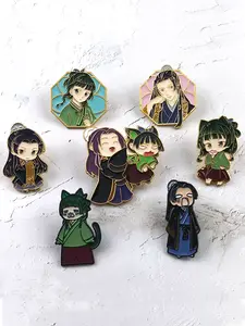 Jinshi Maomao Chibi Enamel Brooch Anime The Apothecary Diaries Cosplay Renshi Cartoon Character Cute Expression Lapel Pin Badge Fans Accessories Halloween Gift