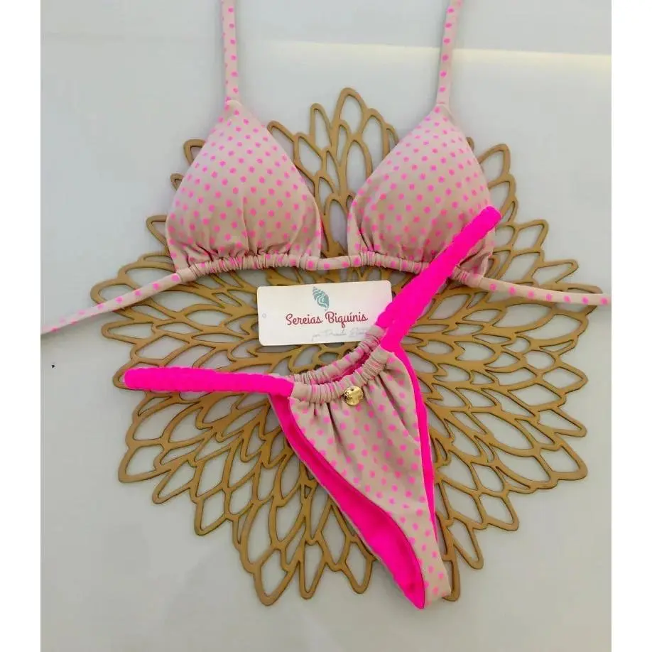 Print Sexy Bikini Sets Halter Lace-up Tops Thongs Beach Style Bathing Suit  Y2k Swimsuits Women Beachwear Women's Swimsuit 2025 micro bikini
