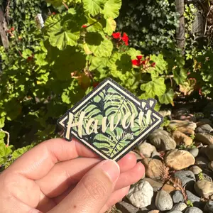 Hawaii Tropical Bamboo Sticker