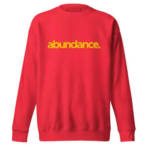 ABUNDANCE SWEATSHIRT - Soft Fleece 100% Cotton Long Sleeve Ribbed Crew Neck Flat Hem Everyday Unisex Streetwear Pullover Classic Menswear