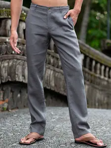 Slate Gray Linen Cozumel Pant