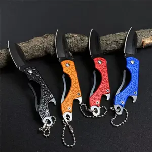 High-Hardness Stainless Steel Folding Fruit Knife, Multifunctional Mini Portable Pocket Melon/Fruit Cutter