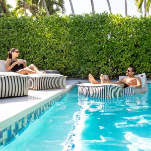 Lux Sealander® Pool Lounger Float and Patio Lounger with Ottoman