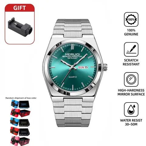 Men's Business Round Dial Analog Quartz Watch, Fashion Watch for Party, Daily Clothing Decor, Trendy All-match & Exquisite Watch for Gift with Box, Business Fashion Watches, Quartz Wristwatch, Fashionable Wristwatch, Analogue Quartz Watch
