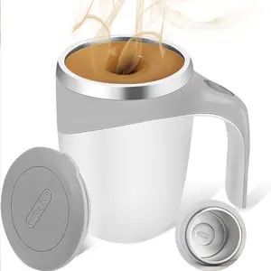 Self Stirring Coffee Cup Mug, 1 Count Automatic Mixing Cup with Handle, Party Gift for Friend, Party Favors for Birthday Wedding, Batteries Not Included