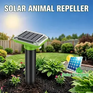Solar Ultrasonic Pest Repeller, Rodent Repellent, Solar Animal Repellent, Outdoor Solid State Vibration Eco-Friendly Rodent Control, Ideal for Gardens, Farms, Yards
