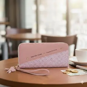 Stylish Korean Crossbody Phone Bag for Women, Multi-Functional Card Slots, Compact PU Leather Design with Fringe & Studs. Silver Glitter Fringe Strap, Anti-Theft Zipper, Multiple Colors Available. Perfect for Students & Daily Use. Phone Wallet Purse