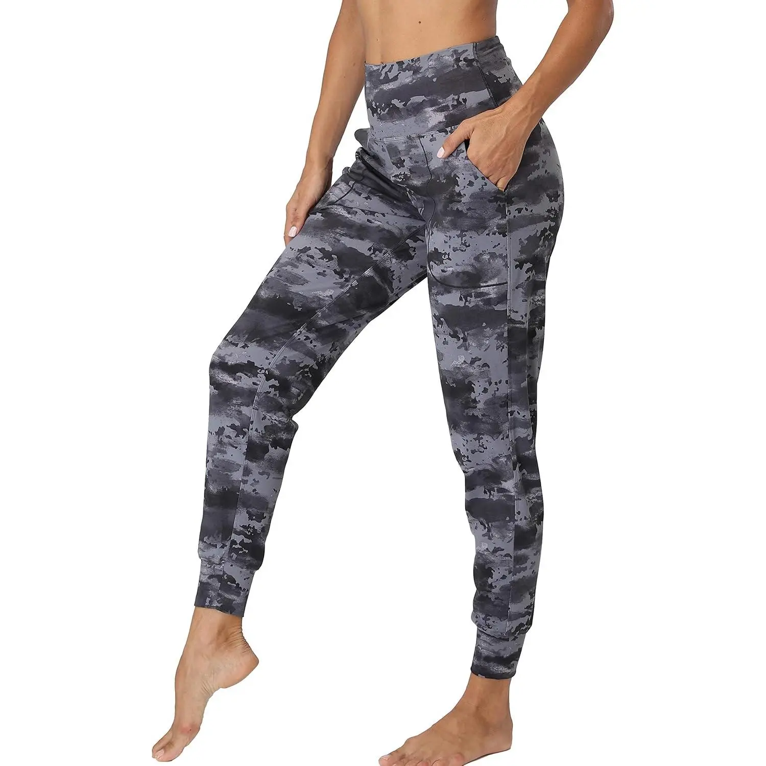Women's Seamless Joggers, High Waisted Fitted Athleisure Pants with Pockets, Soft 4-Way Stretch for Yoga & Workout, Sporty Chic, Deep Pockets, Workout Wear, Yoga/Jogging, 80% Nylon/20% Spandex, Yoga & Gym