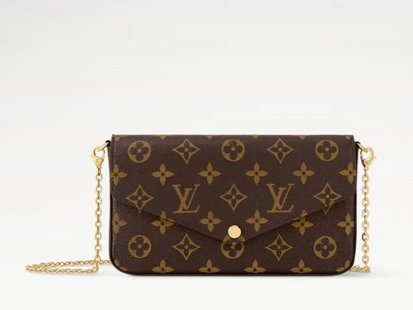 Pre-owned Louis Vuitton pvc Crossbody Bags Félicie Pochette Monogram Chain Bag 4000023968383