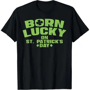 Lucky St patricks day T shirt gift perfect for birthday boys and girls