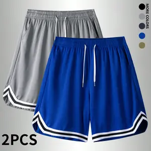 Men’s casual athletic shorts, 2-piece set — breathable, comfortable drawstring design; suitable for sports/fitness and everyday wear; summer shorts | Gift for him
