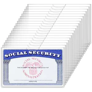6 Pack Social Security Card Holder, New Medicare Card Protector Sleeve/Credit Card Holder, 24 Mil Soft Clear Card Sleeves for Waterproof SSN Card Protector/Drivers License Cover/Business Card Sleeve.