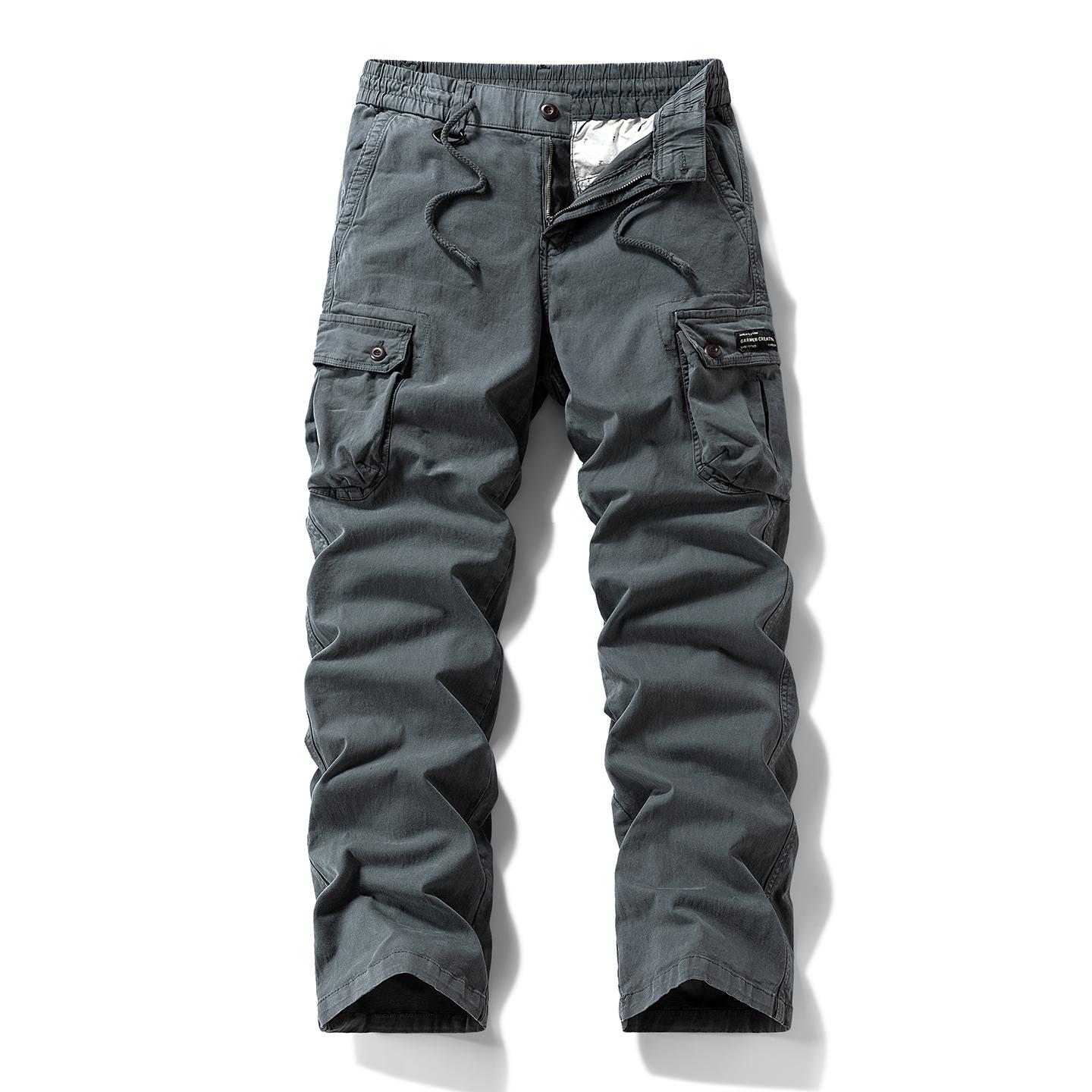 Washed Vintage Loose Tapered Work Pants - Classic Fit, Versatile for Work & Casual, Unique Vintage Wash Finish