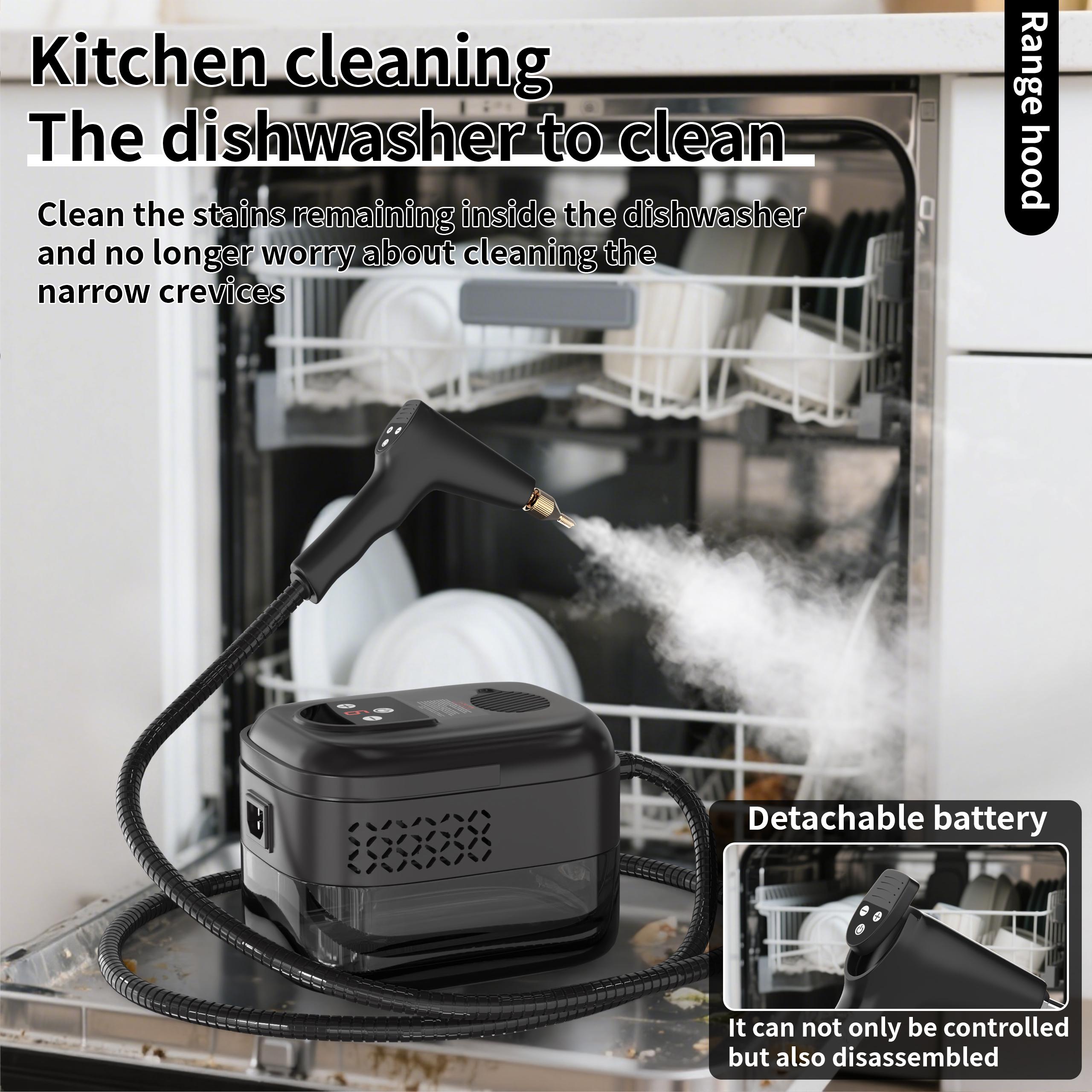 Household portable handheld steam engine with handle to control steam output. Widely applicable, multifunctional and integrated, convenient and fast to use, suitable for various scenarios such as kitchens, cars, dirty floors, bathrooms, etc