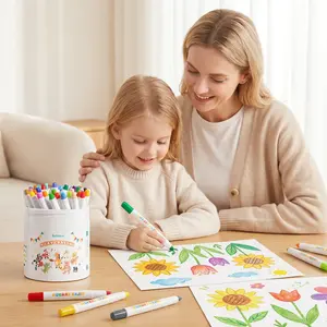[Summervibes] 36 Vibrant Colors Washable Twistable Bear Crayons Non-Toxic Ultra-Silky Easy-Grip for Toddlers Kids School Art Supplies Ideal Coloring Gift for Boys Girls Festival Gifts, Cute Animal Stickers Included outdoorfun