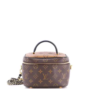 Pre-owned Louis Vuitton Canvas Coated Top Handle Bags Vanity Handbag Reverse Monogram Canvas PM by Rebag