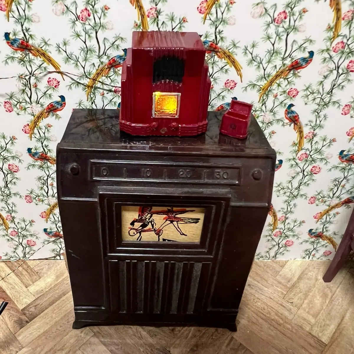 1:12 Miniature AWA Radio Empire State & Cigarette Case dollhouse decor