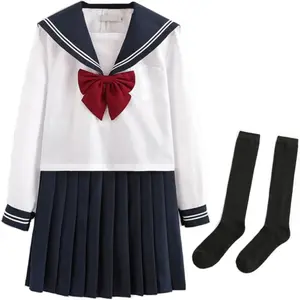 School Girl Outfit Kawaii Cute Maid Outfit Girl JK Uniform Suit, Sailor's Suit.Japanese Student Suit.-