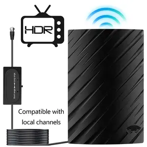 2026 Indoor Digital TV Antenna, 360° Omni-Directional, 300 Mile Range, HD Local Channels Reception, Easy Setup for Home Living Room, No Monthly Fee