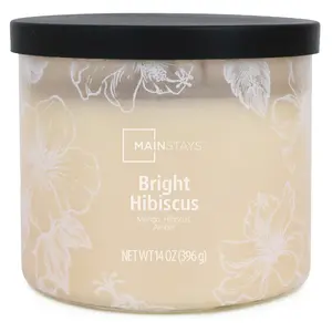 Mainstays 3-Wick Ombre Wrap Bright Hibiscus Scented Candle, 14 oz