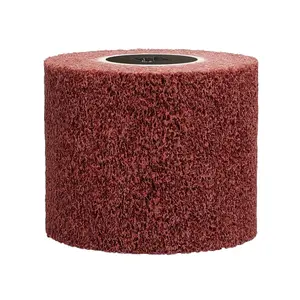 80 Grit Surface Conditioning Tool Drum,4.7" x 4" Burnishing Polishing Wheel Drum for Metal Stainless Steel  Surface Conditioning