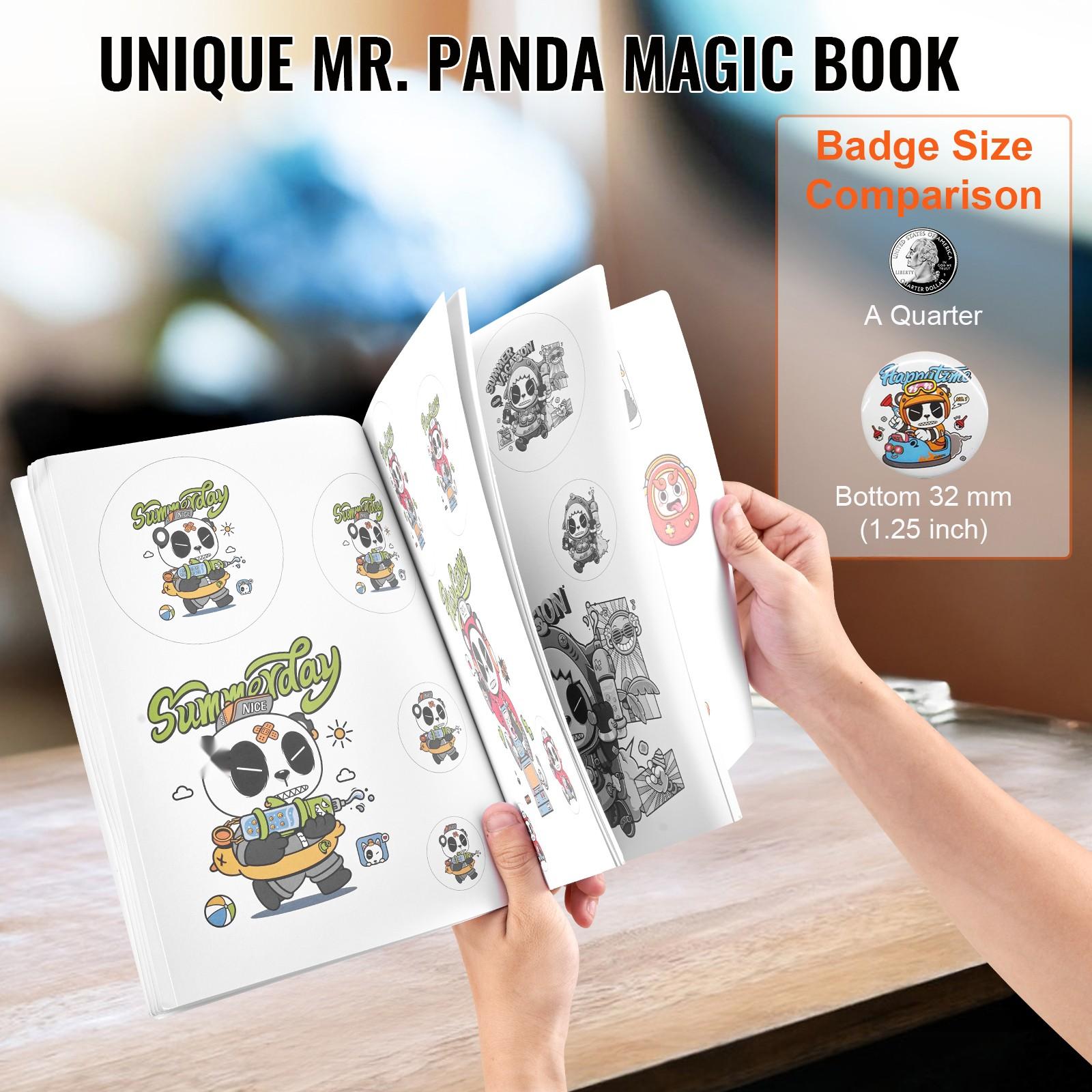 Button Maker Machine For Custom Badges And Pins, 3 Inch (75mm) Press Kit With 500 Parts, Badge Pin Press Tool, DIY Craft Equipment, Button Making Starter Kit, Adjustable Lever, Durable Steel Construction, Includes Parts And Guide