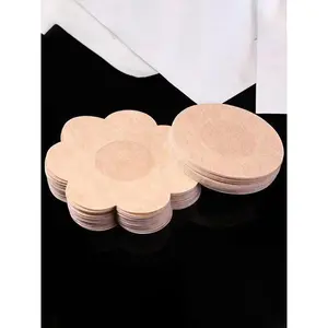 10 Pairs Women's Floral Round Nipple Covers Disposable Invisible Breathable Nipple Covers Summer 2025 Daily Underwear Accessories Bras Strapless Bra Womenswear Bridal